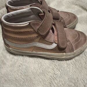 Stylish Kids' Rose Gold High-Top Sneakers